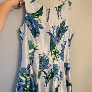 Blue Floral Cocktail Dress